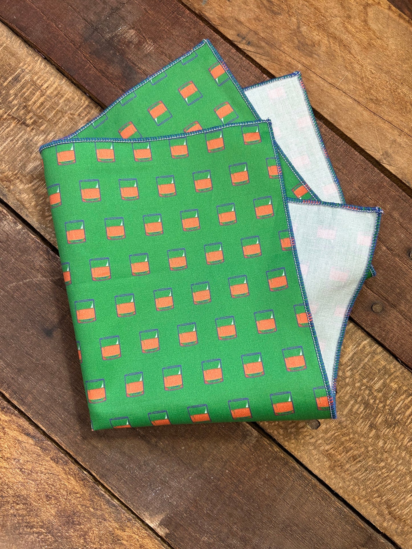 Emerald Bourbon Pocket Square