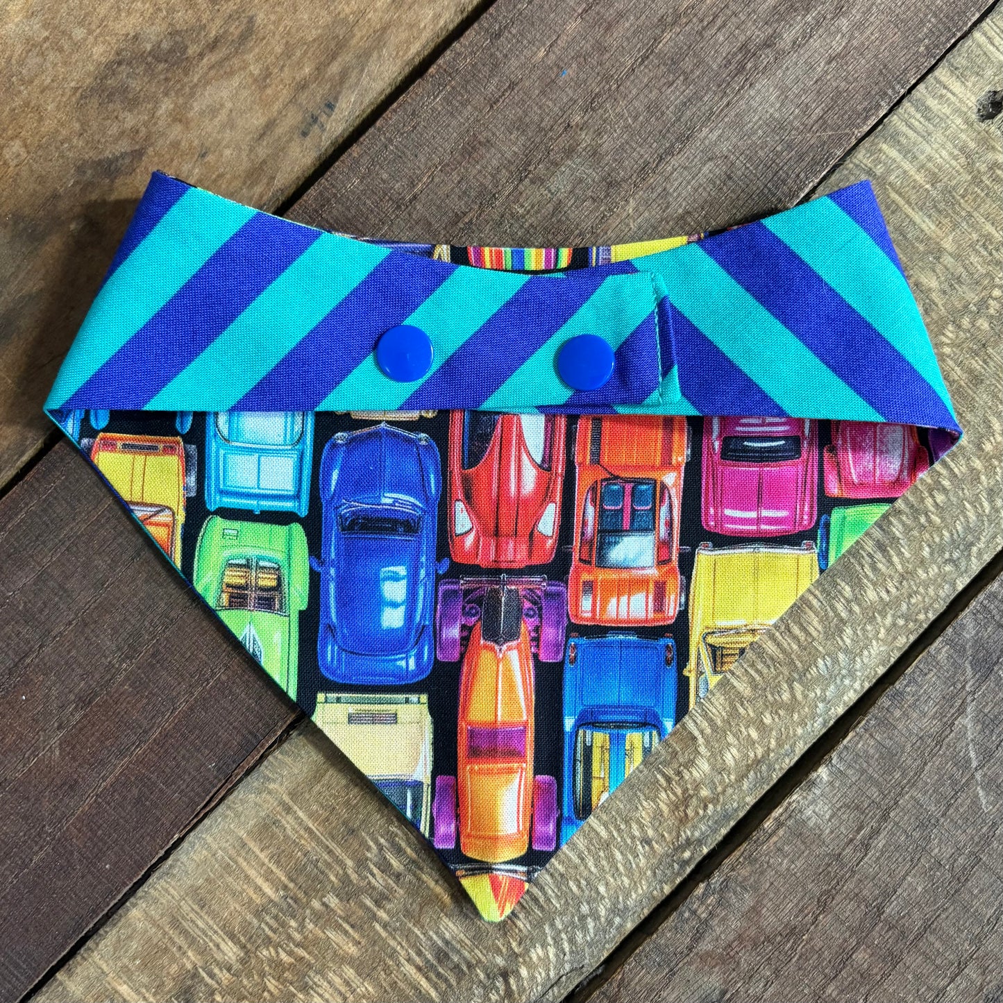 Cars and Stripes Pet Bandana