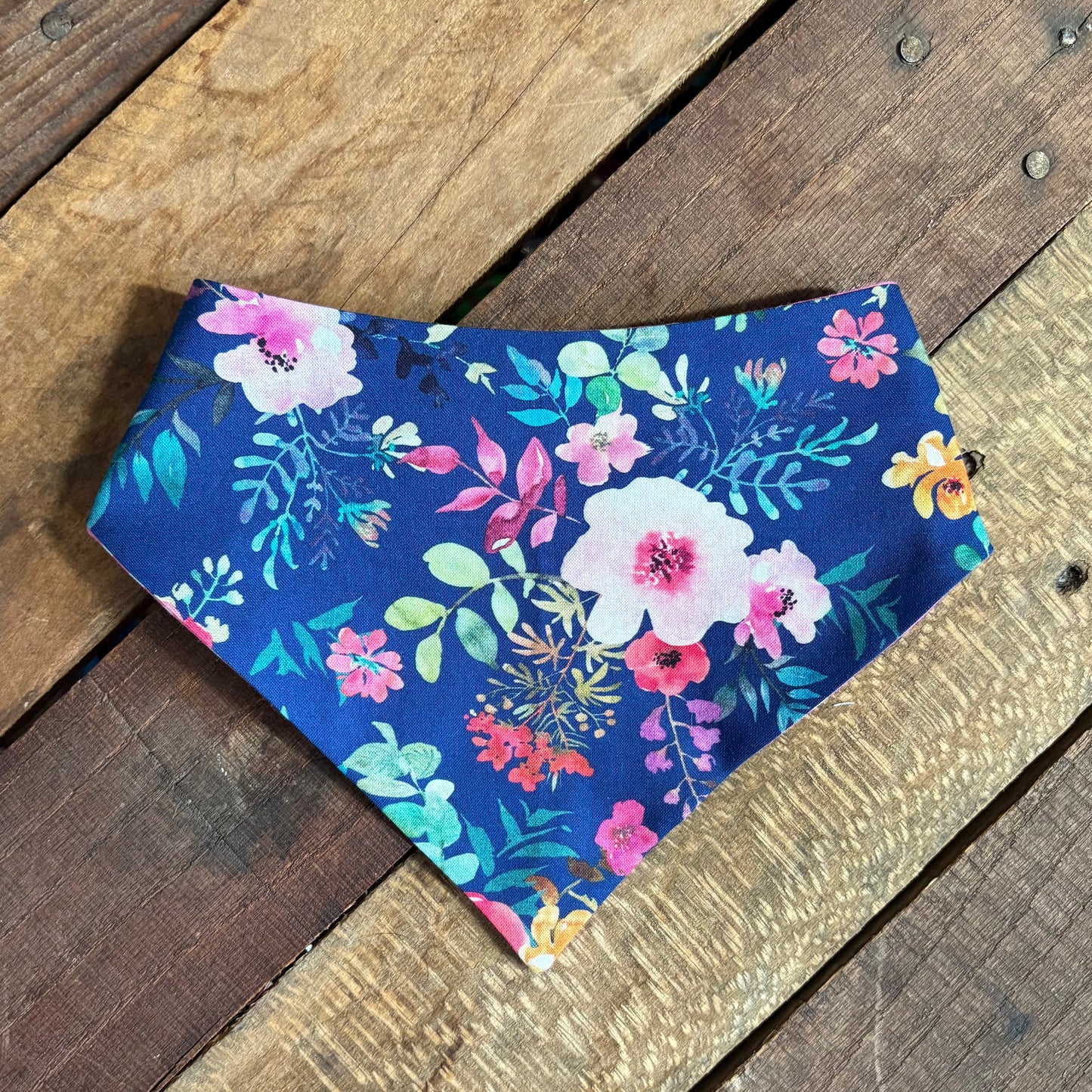 Navy Floral Pet Bandana