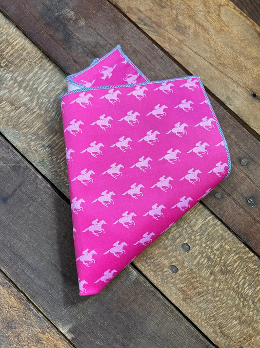 Pink on Pink Horses Pocket Squares