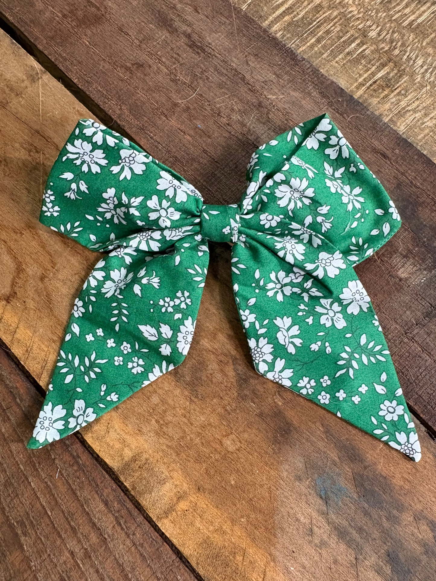 Emerald Floral Hair Bow