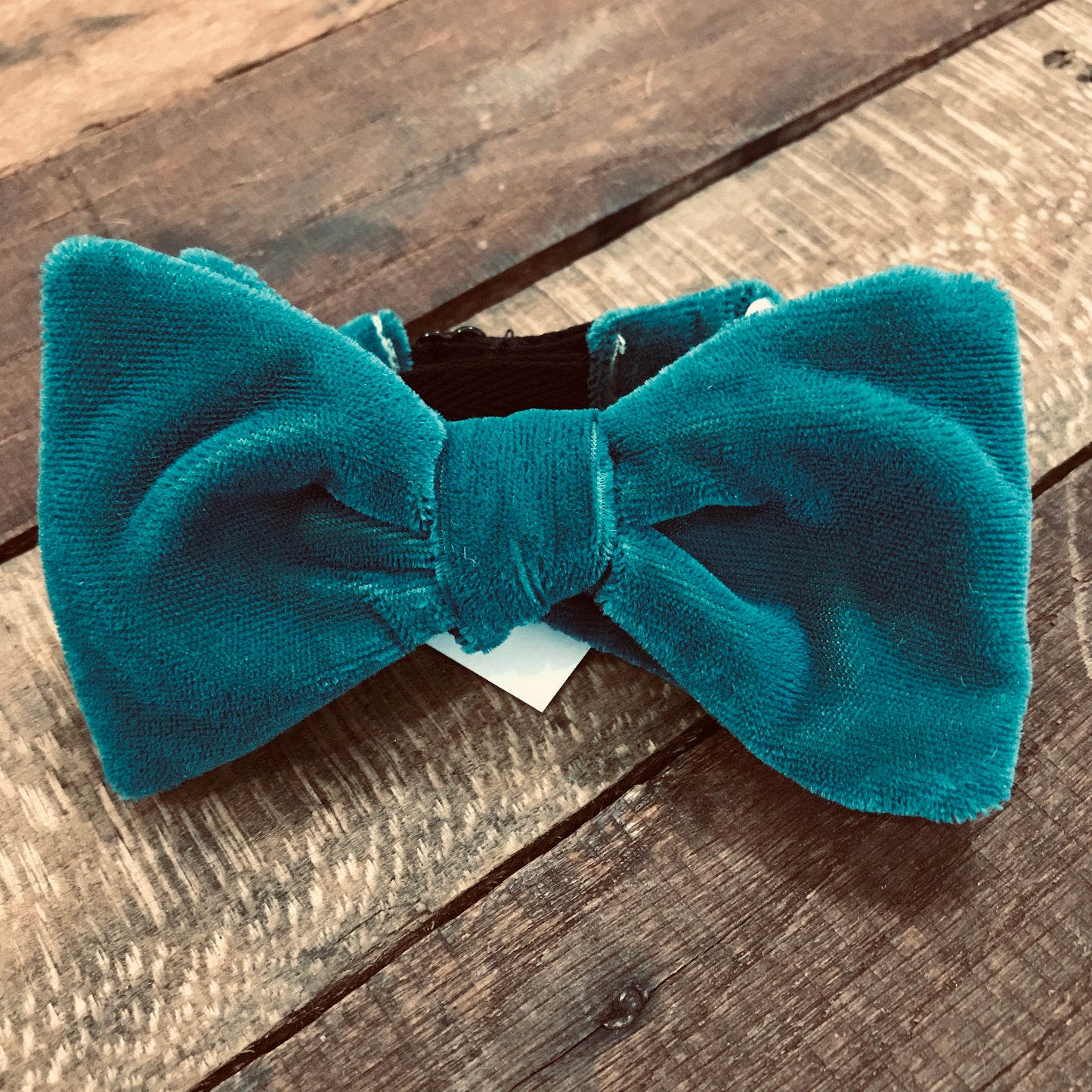 Teal Velvet Bow Tie