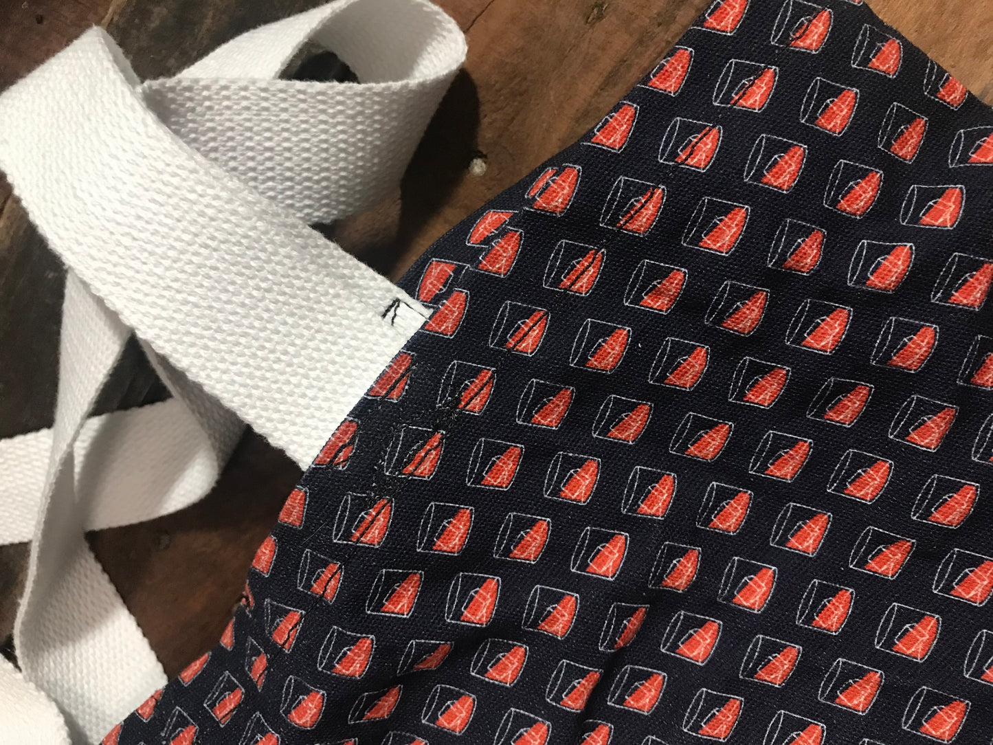 Navy Rocks Glass Tote Bag