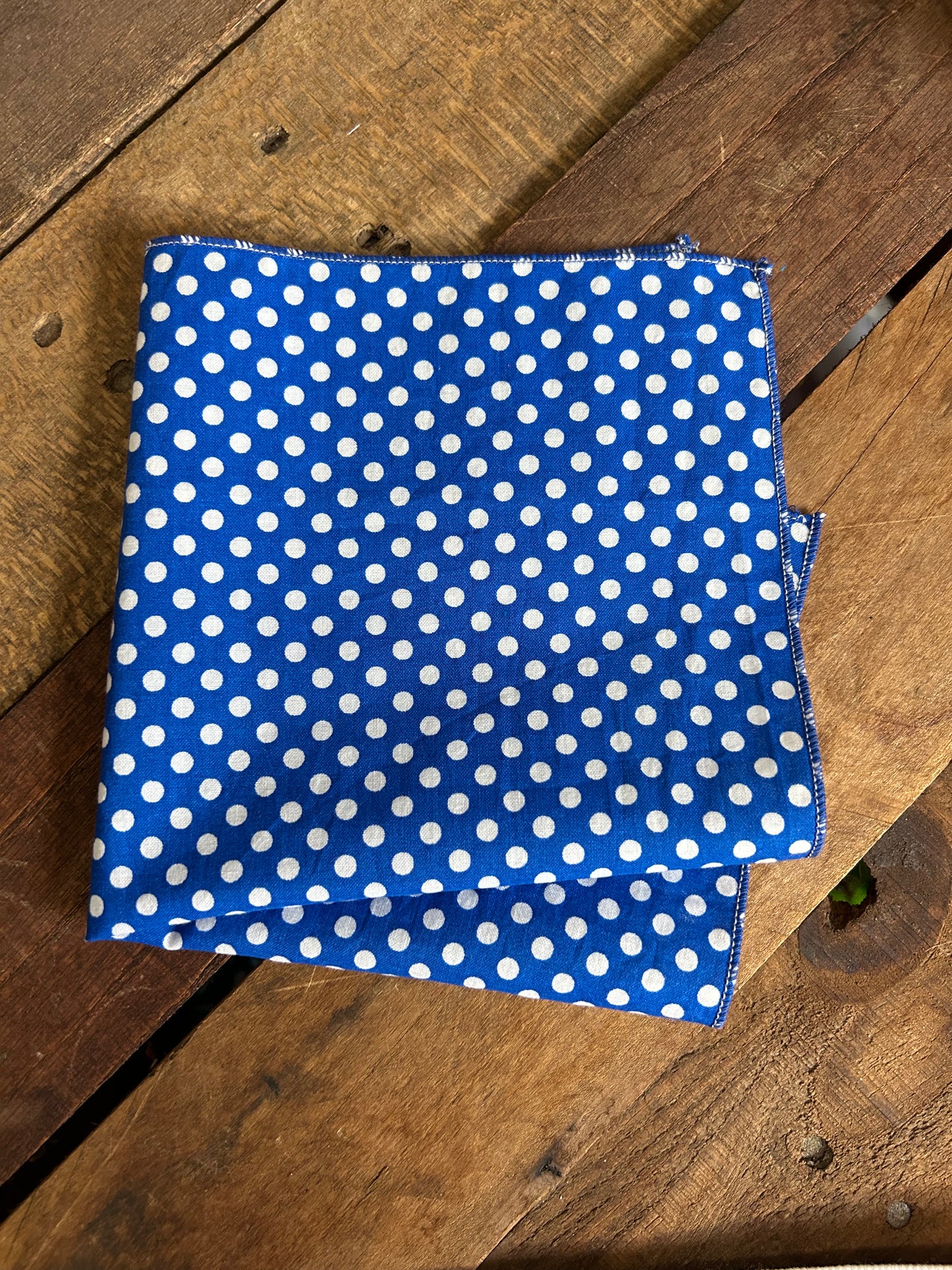 Cobalt Polka Dots Pocket Square