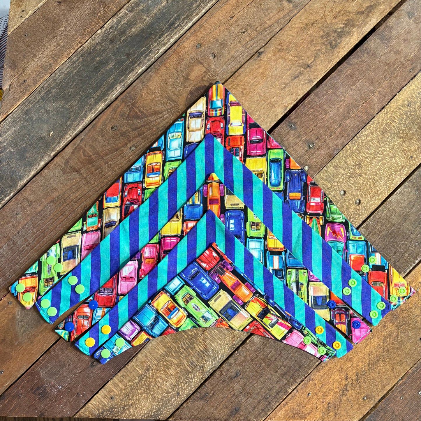 Cars and Stripes Pet Bandana