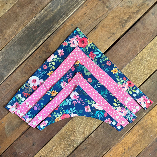Navy Floral Pet Bandana