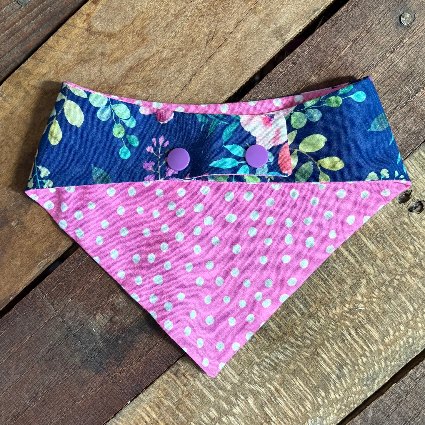 Navy Floral Pet Bandana