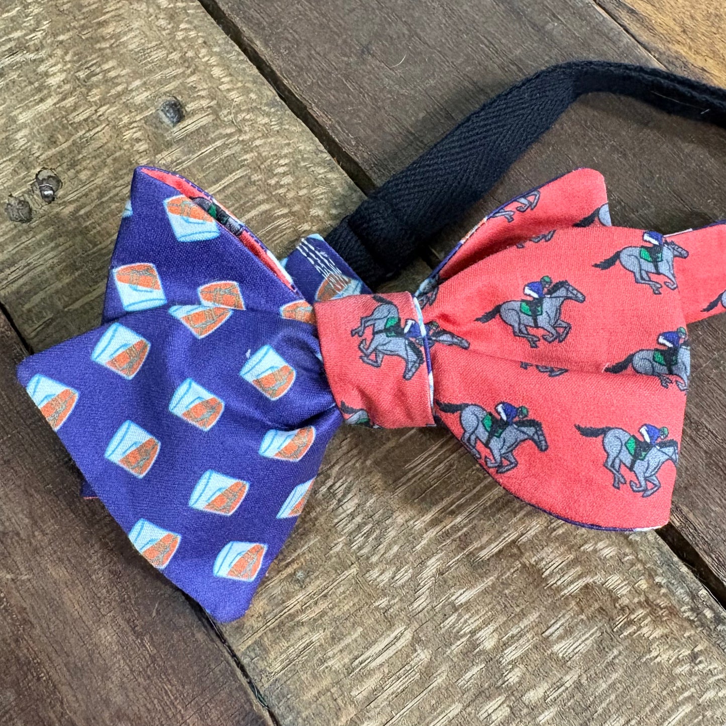 Coral/Red/Yellow Derby Bow Ties