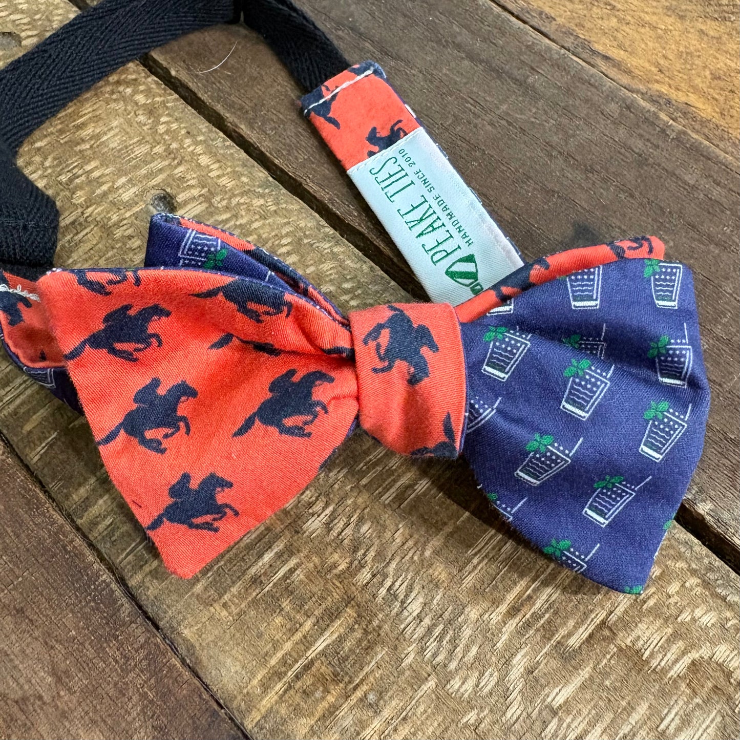 Coral/Red/Yellow Derby Bow Ties