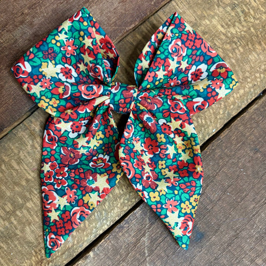 Holiday Florals Hair Bow