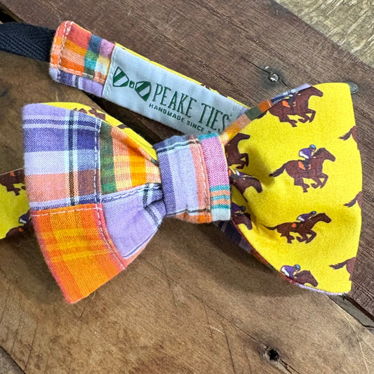 Coral/Red/Yellow Derby Bow Ties
