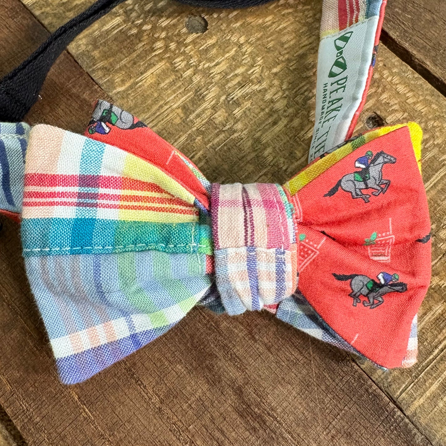 Coral/Red/Yellow Derby Bow Ties