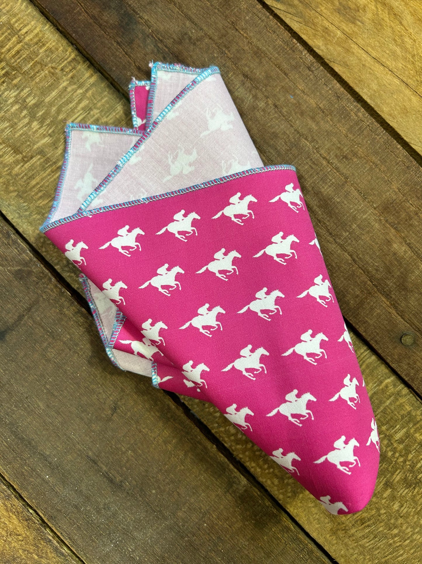 Pink on Pink Horses Pocket Squares