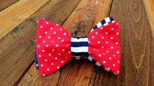 america, american, bowtie, bow tie, handmade bowtie, handmade bow tie, red white and blue, red white and blue bow tie, american flag tie, americal flag bow tie, ole miss, ole miss bowtie, ole miss bow tie, patriot, patriotic bow tie, wedding, wedding bow tie, wedding bowtie, handmade bowtie, handmade pocket square, handmade necktie, groom, groom tie, groomsmen, groomsman, groomsmen tie, groomsmen gift  