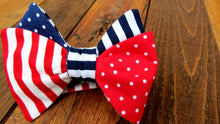 america, american, bowtie, bow tie, handmade bowtie, handmade bow tie, red white and blue, red white and blue bow tie, american flag tie, americal flag bow tie, ole miss, ole miss bowtie, ole miss bow tie, patriot, patriotic bow tie, wedding, wedding bow tie, wedding bowtie, handmade bowtie, handmade pocket square, handmade necktie, groom, groom tie, groomsmen, groomsman, groomsmen tie, groomsmen gift  