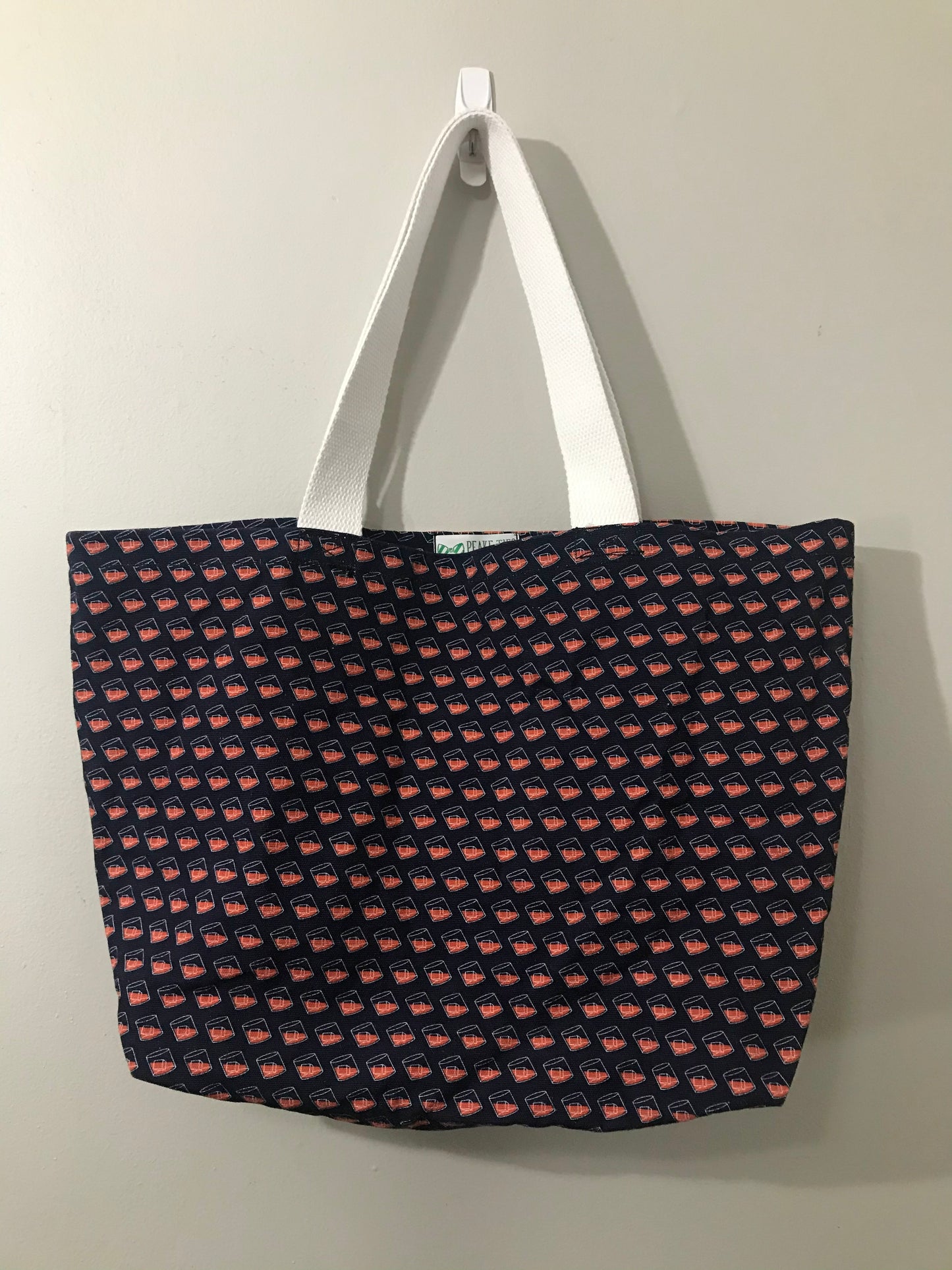 Navy Rocks Glass Tote Bag