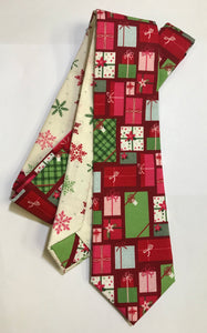 Red Wrapped Gifts Necktie