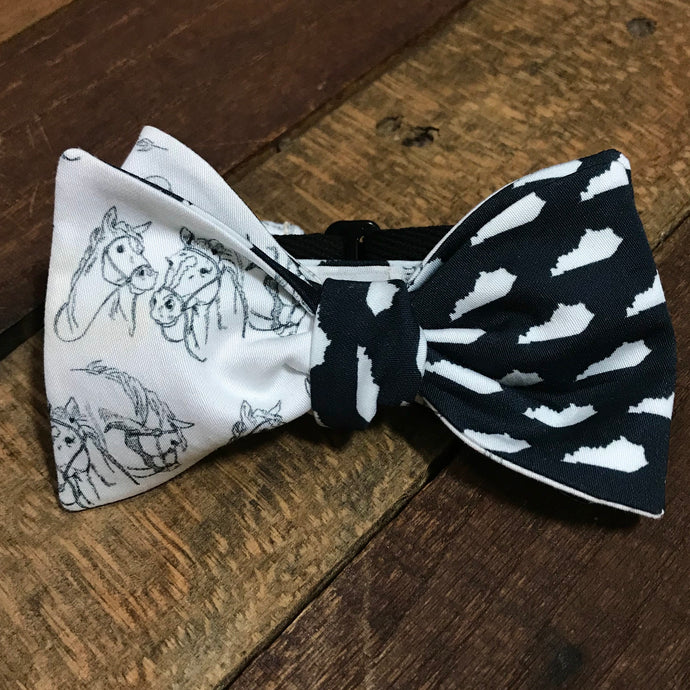 Hand Drawn Horse and Kentucky Bow Tie