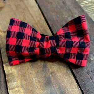 Buffalo Plaid Bow Tie