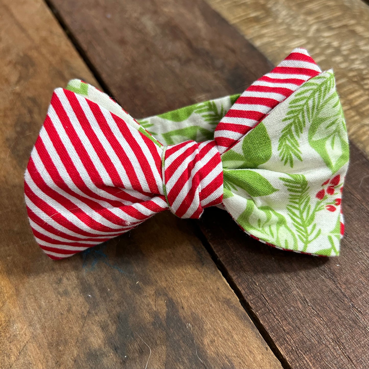 Red and Green Botanical Bow Tie