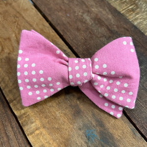 Pink Spotted Bow Tie