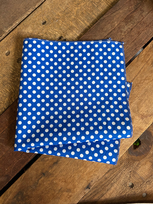 Cobalt Polka Dots Pocket Square
