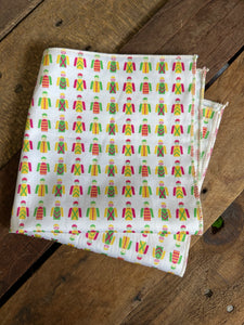 Neon Jockeys Pocket Square