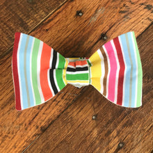 Multicolored Striped Bicycle Bow Tie