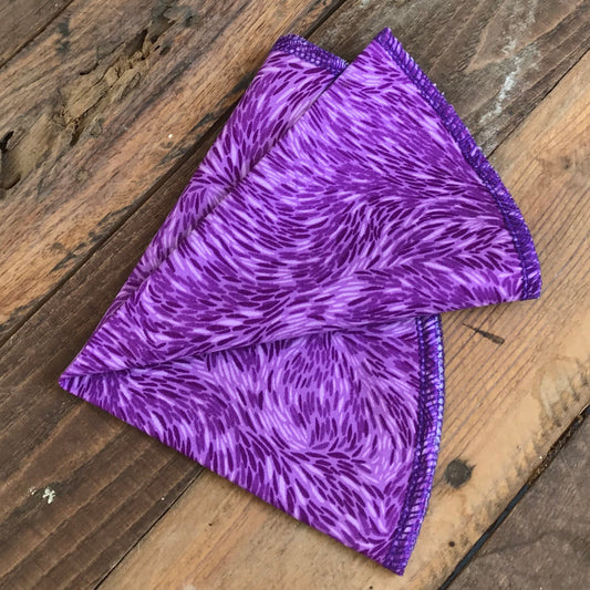 Purple Swirls Pocket Round
