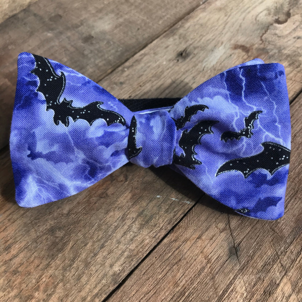 Purple Bats Bow Tie