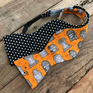 Tombstones and Polka Dots Bow Tie