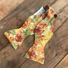 Watercolor Autumn Leaves Bow Tie